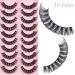 10 Pairs False Eyelashes - Russian Strip Lashes Thick DD Curl Fluffy Wispy Faux Mink Lashes Reusable Natural Soft Eye Lashes (D-001) - Buy Online on GoSupps.com