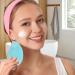 Rurunklee Face Wash Scrubber | Double Side Soft Silicone Facial Cleansing Brush | Manual Hair Scrub for Women and Men Skin Care Face Brushes for Sensitive Dry Skin Lake Blue - Buy Online on GoSupps.com