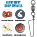 Dr.Fish Fishing Snap Swivels  Ball Bearing Swivels with Stainless Steel Coastlock Snap  Corrosion Resistant Black Nickel Coating  High Strength 26Lb to 503Lb  Saltwater Swivels Fishing Tackle #7-232LB 20 - Buy Online on GoSupps.com
