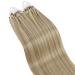 UGEAT Microring Extensions | Real Human Hair Goldblond Highlight Extensions | 35cm 50g #16/22 Remy Hair - Buy Online on GoSupps.com