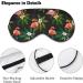 Flamingo & Exotic Leaves Pattern Sleep Mask - Adjustable Blindfold for Men and Women - Buy Online on GoSupps.com
