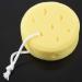 ferater Yellow Round Bath Body Shower Soft Sponge w Hanging Loop - Buy Online on GoSupps.com