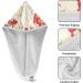 Red Wildflowers Hair Towel 2 Pack - Super Absorbent Quick Dry Hair Turbans for Women & Girls | Ideal for Fast Hair Drying & Stylish Wraps - Buy Online on GoSupps.com