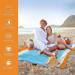 Famstar Beach Blanket Oversized Extra Large79 X 83" Waterproof Sandproof Beach Blanket 1-7 Adults Lightweight Durable for Travel Camping Hiking Picnic (79" X 83"  Orange&Blue) 79" X 83" Orange - Buy Online on GoSupps.com
