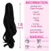 Curly Dark Black Claw Clip Ponytail Extension 18 Inch - Buy Online on GoSupps.com