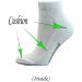 Yomandamor Women's Non-Binding Cotton Ankle Diabetic Socks - 5 Pairs Solid White, Seamless Toe, Cushion Sole - Size 9-11 - Buy Online on GoSupps.com