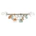 Fehn stroller chain for hanging with sheep and donkey animal supporters-fabric learning toys for babies with rattles and squeaking to promote motor skills