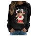 Christmas sweater women rudolph reindeer elf Christmas sweater hoodies hoodie girls Christmas sweater Santa Claus christmas sweatshirt xmas sweater shirt l black
