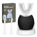 Electric Toothbrush for Adults 360 Degree Cleaning Sonic Brushs U Shaped Toothbrush has 23760 Nylon Bristles Sonicbrush Automatic Toothbrush is Divided Into Modes Standard Fast Ultra Fast Black