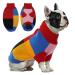 Hjumarayan dog sweater - turtleneck dog sweater medium -sized dogs color blocking dog sweater with legs warm dog sweaters with dishes with dishes hole for French bulldog l l red red