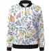 Shop Women s Light Floral Bomber Jacket | Casual Aviator Zip Summer Outwear - Green - Buy Online on GoSupps.com