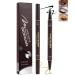Gold Glitter Eyeliner & Black Matte Liquid Liner-Double Eyeliner Pen Metallic Shimmer Sparkling Eye Liner Eyeshadow Makeup Pencil High Pigmented Long Lasting Waterproof Smudgeproof Liner Pen for Women 02# Black+glod