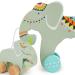 Bieco Elephant Wooden Pull Toy Set | Tracing & Track Toys for 1+ Year Olds | Sweet Wooden Baby Elephant Toys - Buy Online on GoSupps.com