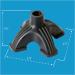 Carex Health Self Standing Quad Cane Tip - Non-Slip Rubber Base for Stability - Black, 1 Count - Buy Online on GoSupps.com