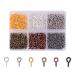 600pcs Small Screw Eye Pins, Eye pins Hooks, Eyelets Screw Threaded 4x10 mm Steel Eye Rings Lag Thread for Resin, Jewelry, Bead and Plastic