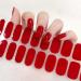 Semi Cured Gel Nails Strips Maggidea Second Generation 22 Stickers Nail Wraps Solid Colour Soft Self-Adhesive Gel Nail Stickers Salon-Quality Gel Nail Strips UV/LED Lamp Required (103-Solid Red)