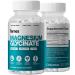 Magnesium Glycinate 1250mg with Zinc - Gentle on Stomach - Sleep Muscle Cramp Cardiovascular & Bone Support* for Women & Men - High Absorption Gluten-Free Non-GMO Vegan (90 Caps) - Made in USA