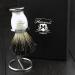 Pure badger hair shaving brush with ivory and metal base for men stainless steel chrome finish
