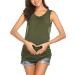 Unibelle Maternity Nursing Tank Top | Double Layer Sleeveless Pregnancy Shirt | S-XXL | C Green - Buy Online on GoSupps.com