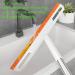 Multifunction Floor Squeegee - Silicone Wiper & Sweeper for Bathroom, Glass, Kitchen - Non-Stick Hair Sweeping Tool - Orange - Buy Online on GoSupps.com