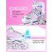 Kuxuan Adjustable Inline Skates for Girls | Light-Up Wheels | Pink & Gray | Small-Little Kid (10C-13C) - Buy Online on GoSupps.com