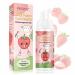 Foam toothpaste for children children's toothpaste foam toothpaste for children U-shaped toothbrush use for children from 2 years (strawberry)