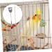 DOITOOL 4 Pcs Birdcage Brush Bird Cage Scoop Shovel Bird Brush Parrot Cage Brush Bamboo Cage Cleaner 7x9cmx2pcs Assorted Colorx2pcs - Buy Online on GoSupps.com
