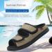 Extra Wide Men's Diabetic Open Toe Slippers for Swollen Feet - Adjustable Edema Shoes for Arthritis - Size 12, Black - Buy Online on GoSupps.com