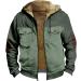 Shop Hanxiulin Oversized Plush Jacket for Men - Warm Lined Fleece Hiking & Winter Coat - Windproof & Casual Fashion - Available in Green XL - Buy Online on GoSupps.com