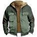 Hanxiulin plush jacket oversize warm lined fleecemantel hiking jacket men down jacket windproof transition jacket casual fashion plush jacket winter coat plush jacket green xl