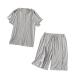 Bedridden Patient Clothing Summer Suits Easy-Tear Nursing Clothing Suitable for Home Care Post-Operative Fractures Elderly Grey Medium Grey