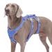 Huntboo escape dishes for dogs dog harness without escaping dog dishes without pulling for large dogs with handle reflective durable adjustable vest for walks training (Vista blue XL) Vista blue extra size (pack with 1)