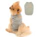 Paidful British little dog shirt striped cat vest top soft cotton t-shirt for boys pet-t-shirt summer puppy chihuahua yorkie clothing tank tops M: back length: 25cm/9.5 " Bust: 37cm/14.5 "green