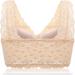 Mastectomy Bralette for Women - Front Lock Sexy V-Neck Underwear Complete Coverage Pocket Style Sizes M-4XL Skin Color - Ideal After Surgery - Buy Online on GoSupps.com