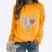 Halloween Costumes Print Round Neck Casual Long Sleeve Sweatshirt Top Thin Womens Pullover Yellow Small - Buy Online on GoSupps.com