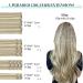 Doores Real Hair Extensions Clip - Ash Blonde Highlights Platinum Blonde 16 Inch 150g Remy Human Hair 9 Pieces - Natural Clip-In Hair Extensions - Buy Online on GoSupps.com