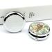 Round Pill Box with Watercolor Sloth Print - 3 Compartment Decorative Metal Pill Organizer for Travel - Buy Online on GoSupps.com