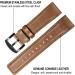 TRUMiRR 26mm Genuine Cowhide Leather Watch Band for Garmin Fenix 7X/6X/5X - Dark Brown - Buy Online on GoSupps.com