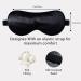 22Momme Mulberry Silk Eye Mask for Comfortable Sleeping - Blackout Sleep Mask with Pure Silk Filler - Gift Set - One Size Black - Buy Online on GoSupps.com