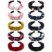 Dreshow 10 pieces ladies boho headband headband hair band elastic soft wide headband cute hair accessories fabric hair ripe for women and girls 10 pack wide head bands printed