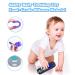 ROBBEAR Baby Teething Toys - Silicone Teethers for Babies 3-18 Months - TV Remote Control Shape Chew Toys - BPA Free Teether (Black/Grey/Purple) - Buy Online on GoSupps.com