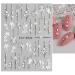 3D Embossed Flower Nail Art Stickers - Self-Adhesive Pegatinas U as, 5D Floral Design Decals - Nail Supplies Decorations - 4 Sheets - Buy Online on GoSupps.com