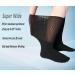 COIYUFUX Extra Wide Bariatric Diabetic Socks - 2 Pairs Black | Ideal for Lymphedema, Swollen Edema, Cast Leg, Calf - Buy Online on GoSupps.com