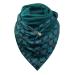 Hanxiulin women scarves warm triangular scarf Elegant Print triangular cloth Long scarf flowers lid bib triangular scarf unit size green