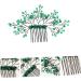 Angoily Green Branches and Leaves Hair Comb Wedding Hair Clip Hair Comb Green Rhinestone Barrettes Prom Tiara Rhinestone Hair Barrette Hair Pin Crystal Leaf Accessories Banquet - Buy Online on GoSupps.com