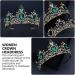 FRCOLOR Vintage Crown Headdress Rhinestone Diamond Tiara Headband Bridal Crown Baroque Queen Tiara Alloy Hair Hoop Bridal Hair Accessories for Christmas Party Headband Wedding Proms Green - Buy Online on GoSupps.com