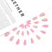 Sethexy Short Almond False Nails - Pink Flower Press-On Acrylic Nails | 24 Pieces for Women & Girls | Shiny & Easy to Apply - Buy Online on GoSupps.com