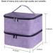 Famard Double-Layer Nail Polish Organizer & Dryer Case - Holds 42 Bottles & 1 LED Lamp - Portable & Adjustable Dividers - Purple - Buy Online on GoSupps.com