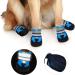 Leeko Dog Boots Anti-Slip Dog Shoes with Reflective Strip Waterproof Breathable Soft-Soled Fabric Suitable for Medium and Large Dogs 4 PCS (S Blue) S Blue - Buy Online on GoSupps.com