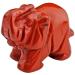 mookaitedecor Natural Stripes Red Jasper Elephant Ornament Figurine Healing Crystal Energy Gemstone Reiki Statue Home Decor 1.5 Inches